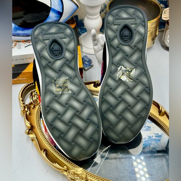 🆕 KURT GEIGER LONDON 🧿 NWOB Kensington Sneaker, Black Suede Multi Sherpa, 35.5 - Picture 9 of 14